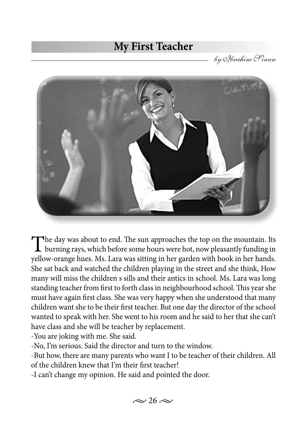 Original book page 26 of My First Teacher