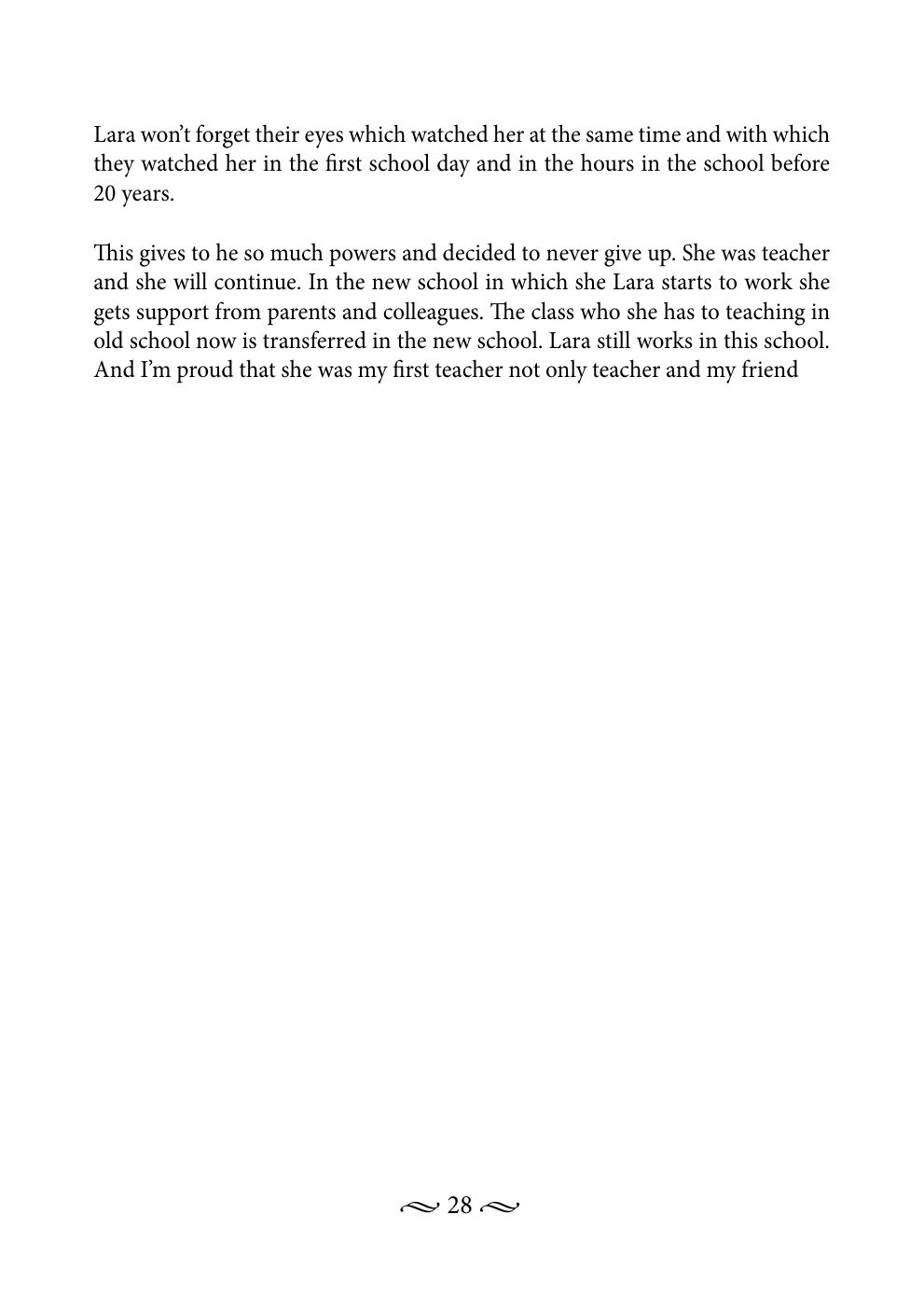 Original book page 28 of My First Teacher