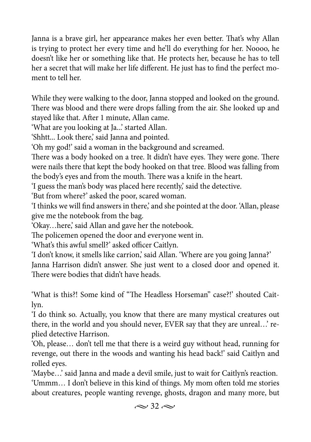 Original book page 32 of Detective Harrison