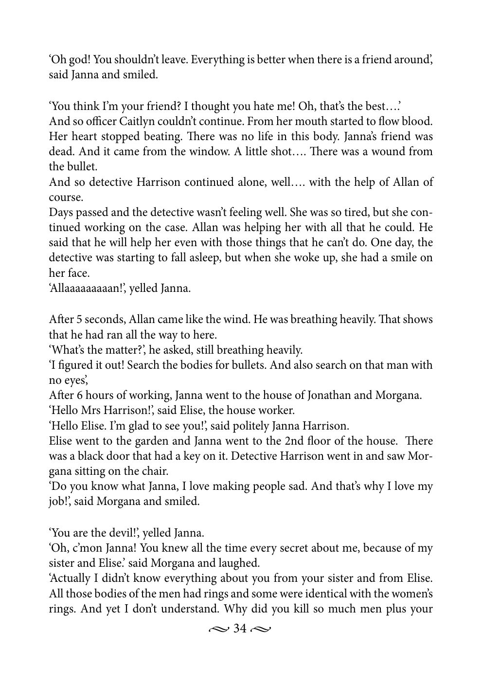 Original book page 34 of Detective Harrison