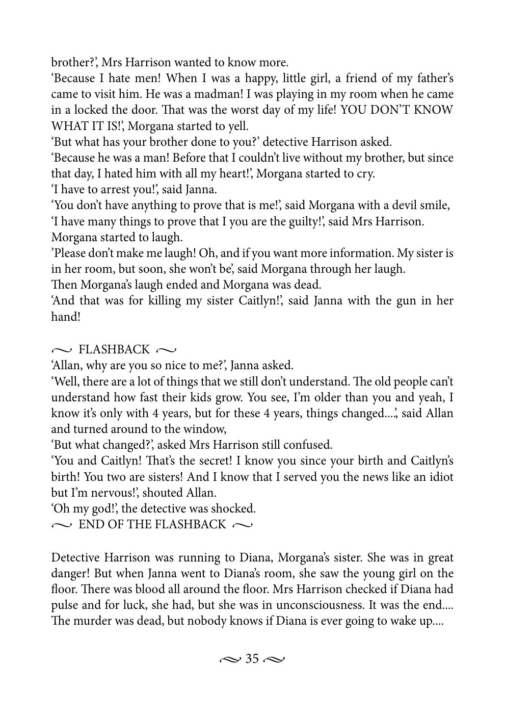 Original book page 35 of Detective Harrison