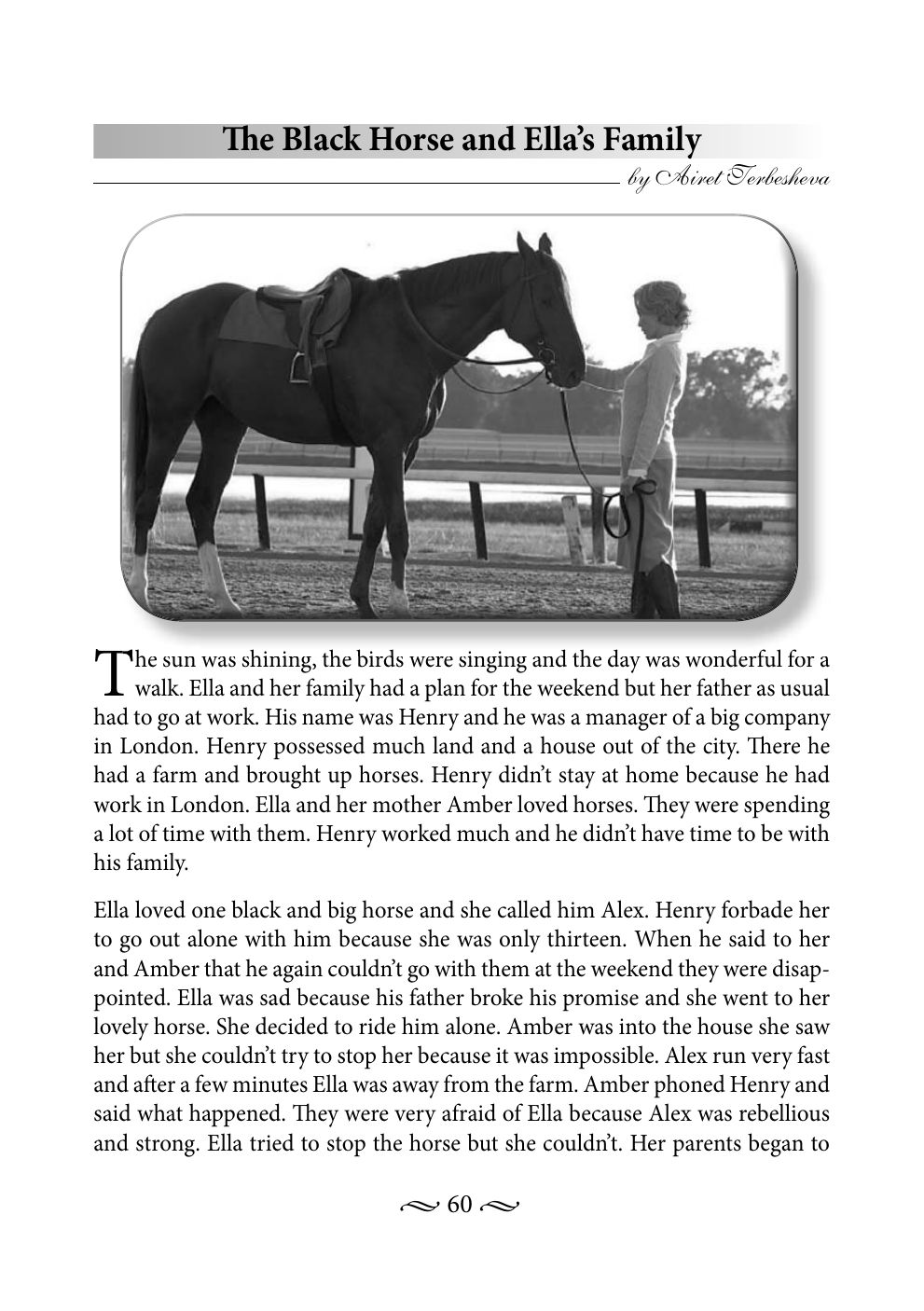 Original book page 60 of The Black Horse and Ella’s Family