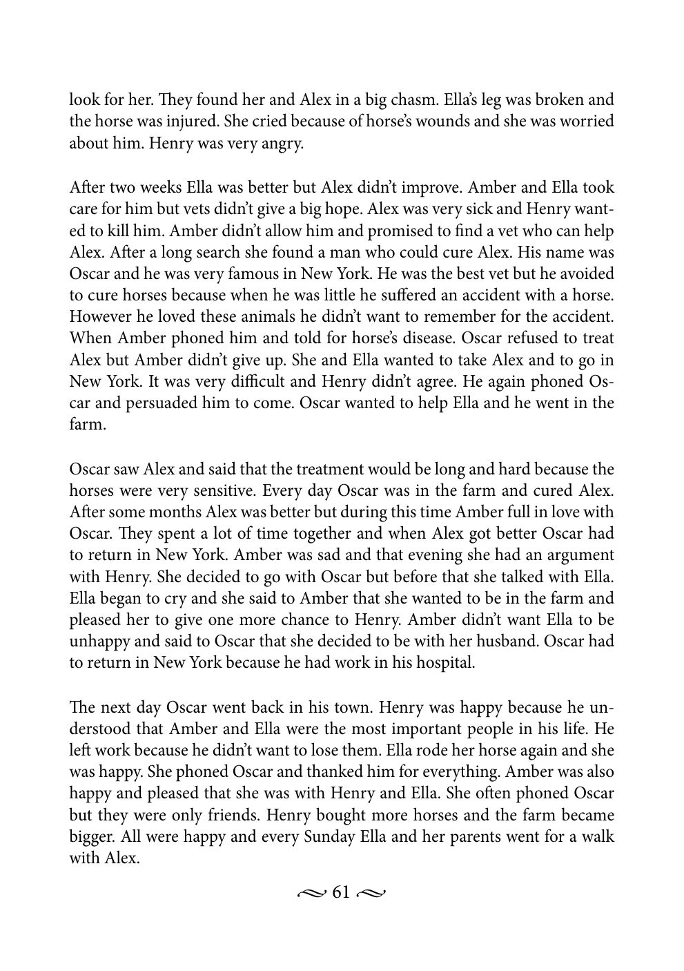Original book page 61 of The Black Horse and Ella’s Family