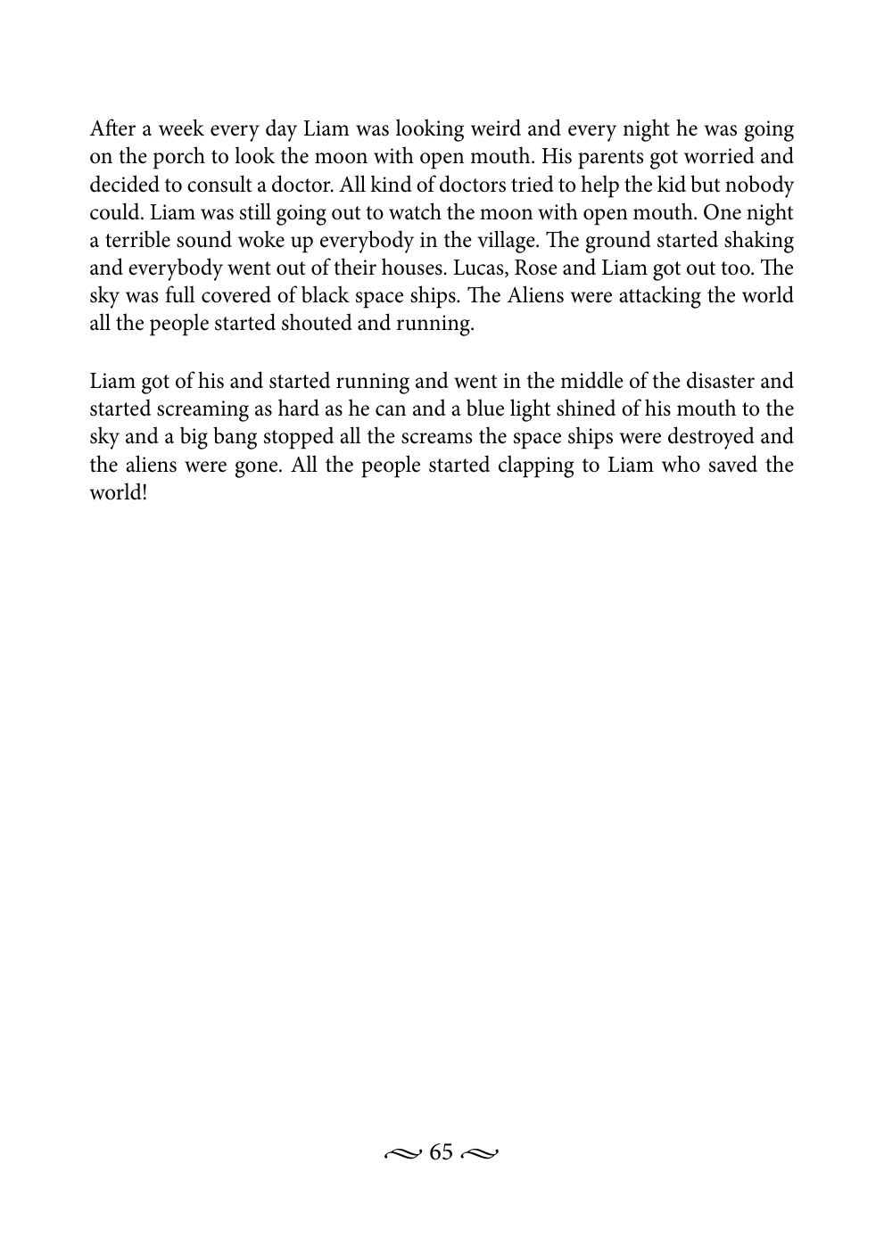 Original book page 65 of Boy Saving the World
