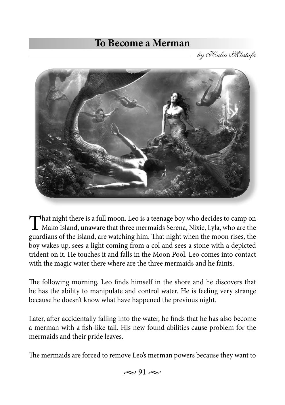 Original book page 91 of To Become a Merman