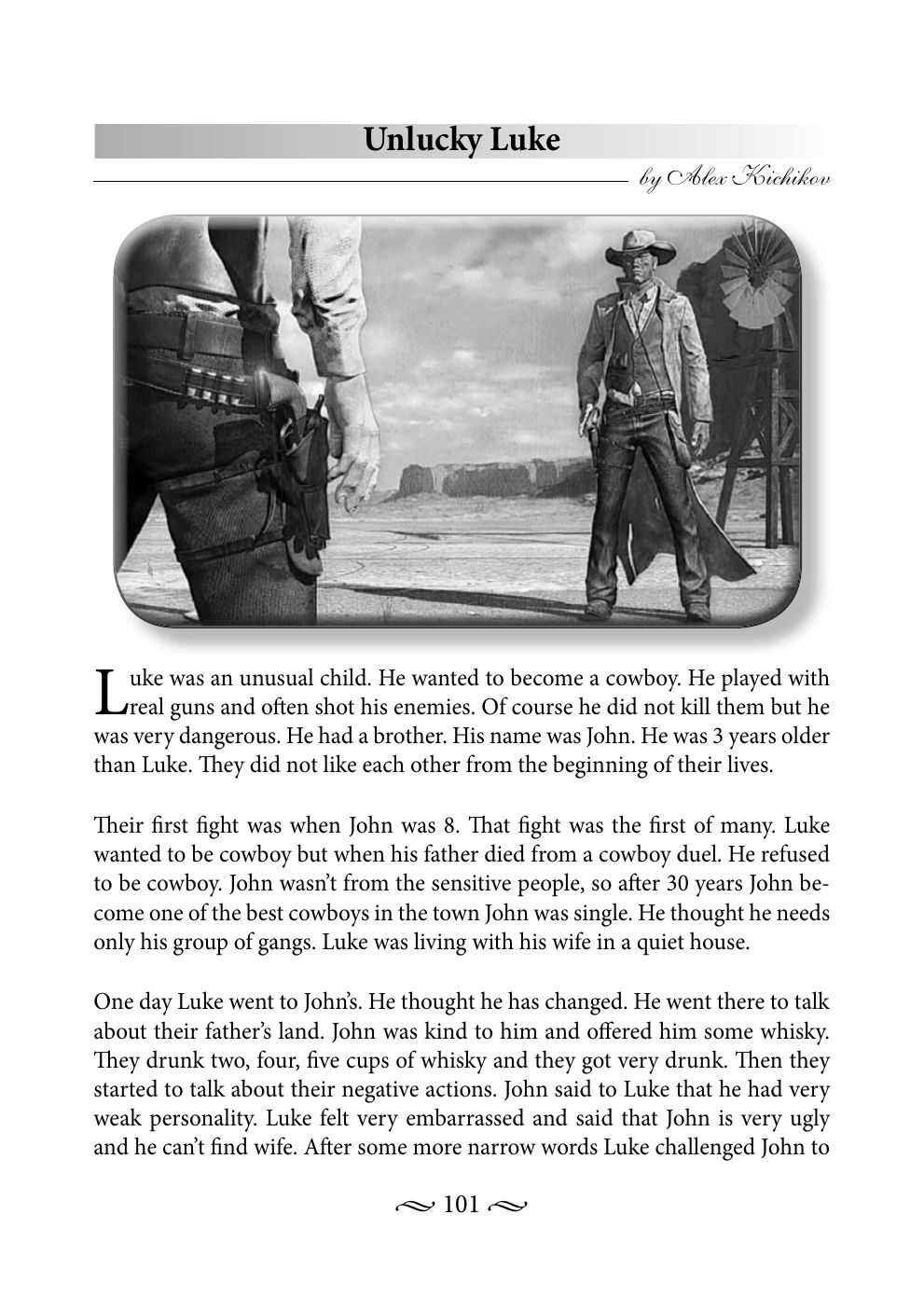 Original book page 101 of Unlucky Luke