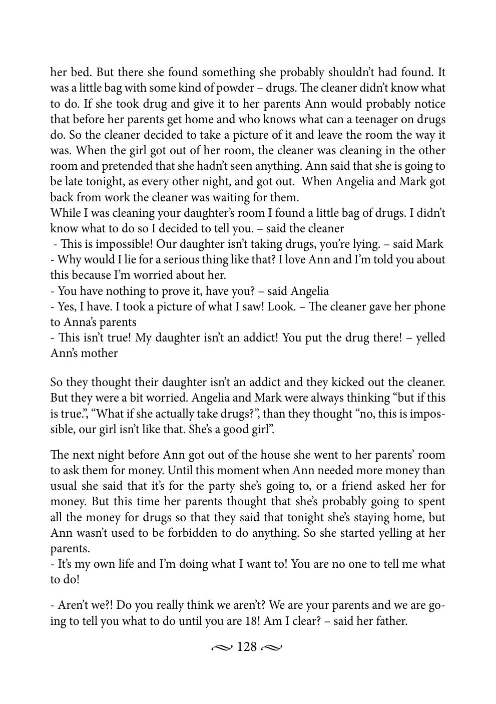 Original book page 128 of Teenage Years