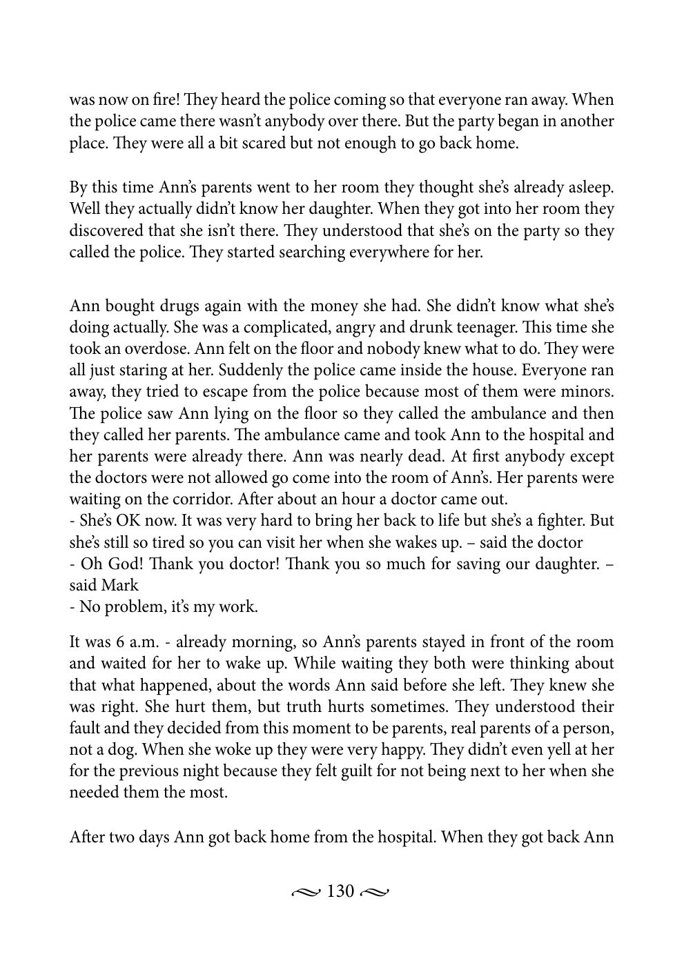 Original book page 130 of Teenage Years