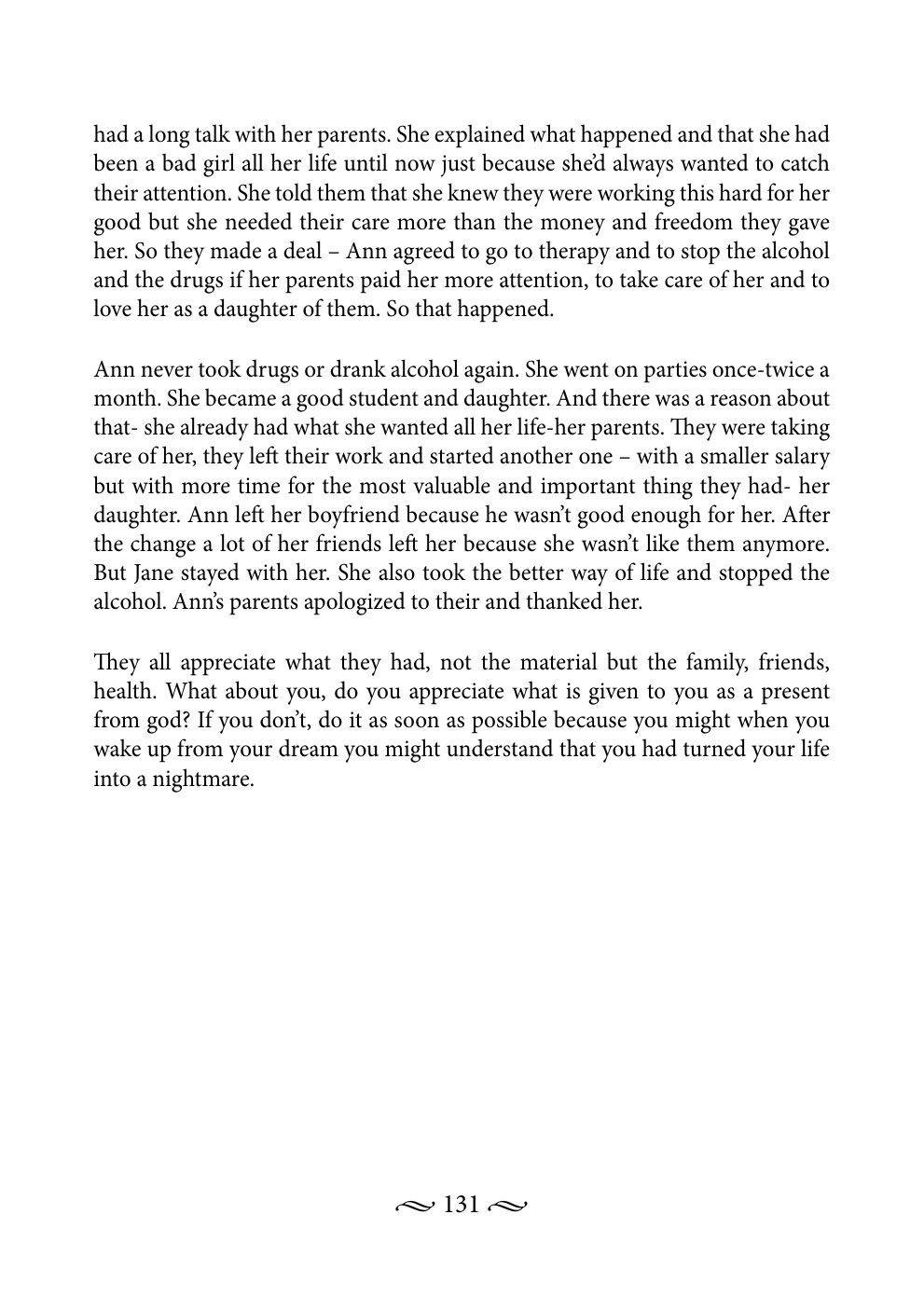 Original book page 131 of Teenage Years